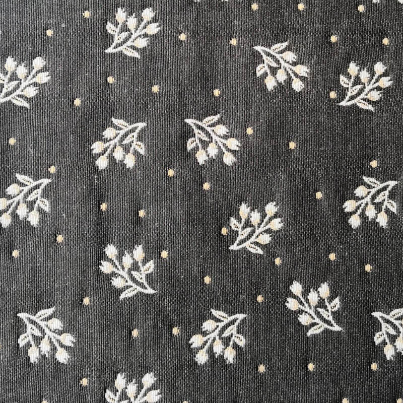 Zweige creme mit grauem Hintergrund Stoff zum Nähen