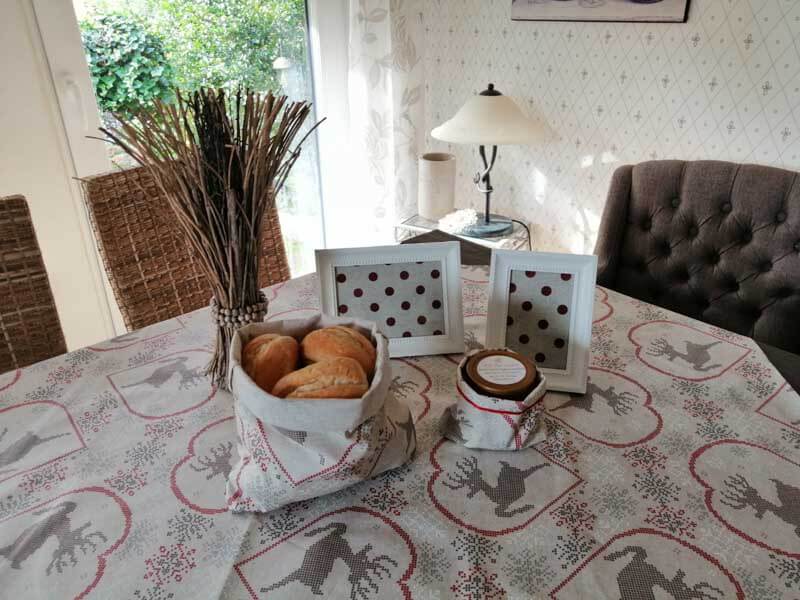 Weihnachtsgeschenke für Freundinnen selber machen - Brotkorb und Beutel Weihnachten