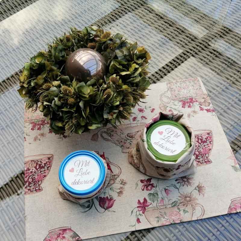 Geschenkideen Ostern selber machen Kleiner Beutel für Gläser