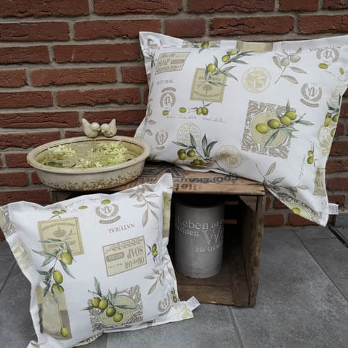 Kissenhülle Oliven