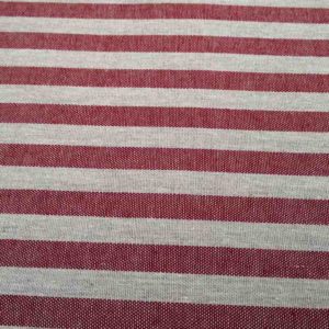 Meterware Stoff rot gestreift beschichtet