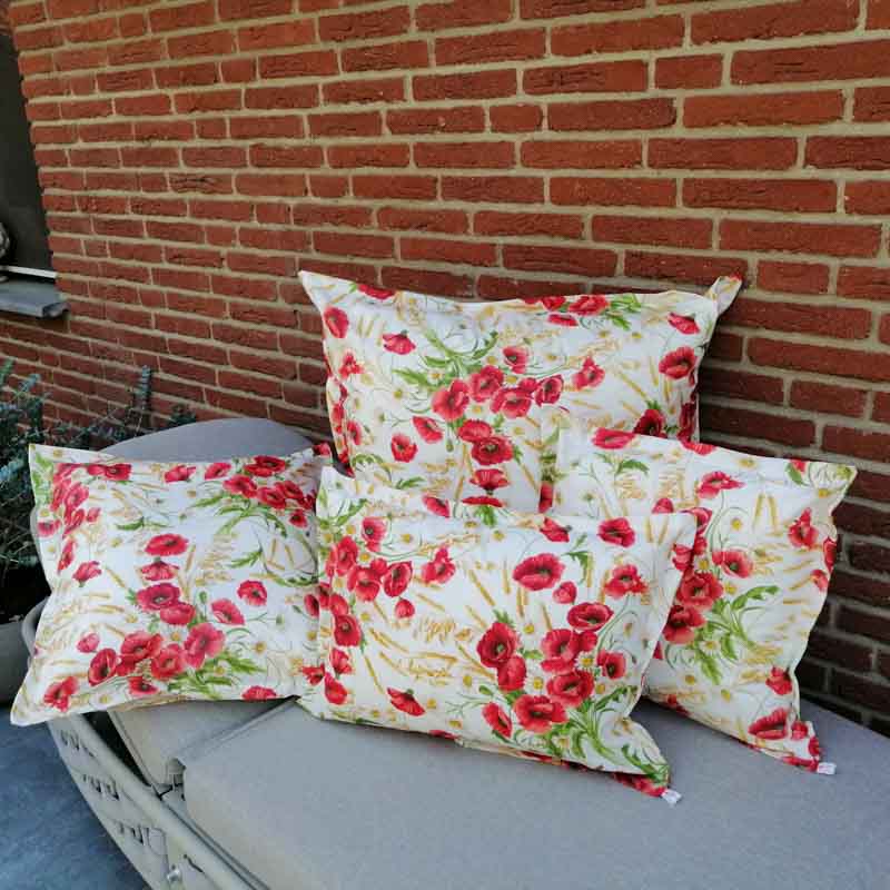 Kissen Mohn aus beschichteter Baumwolle Kissen Mohn aus beschichteter Baumwolle