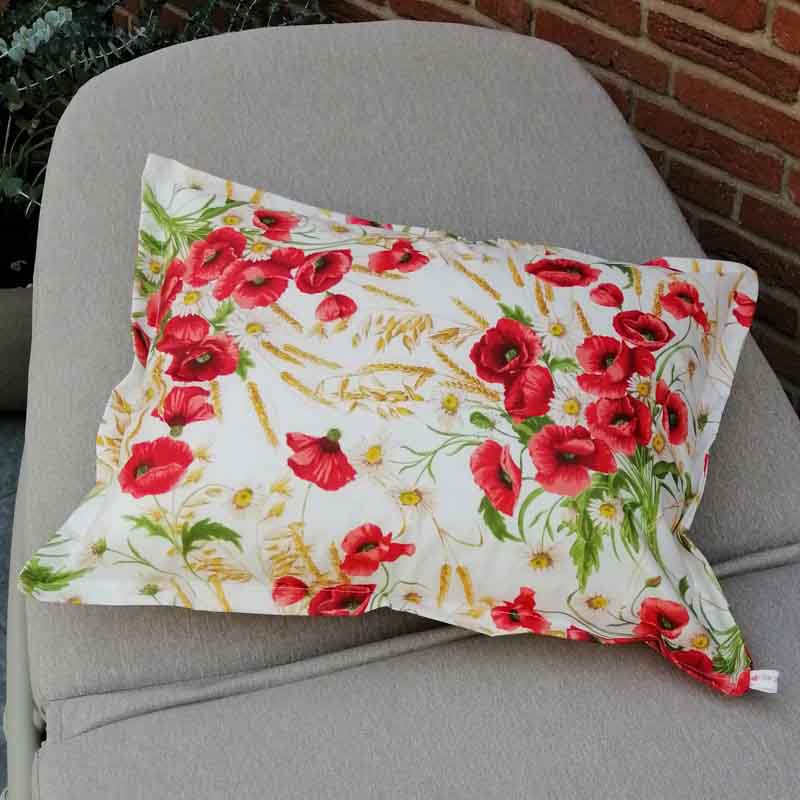 Kissen Mohn aus beschichteter Baumwolle 40x60cm Kissen Mohn aus beschichteter Baumwolle 40x60cm