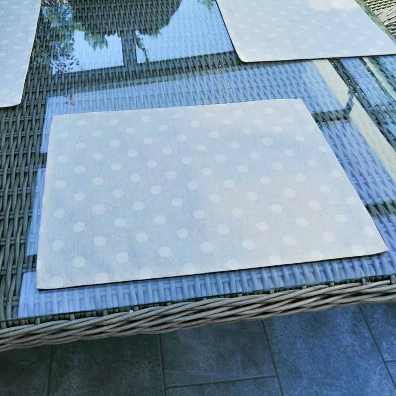 Platzset beige mit creme Punkten (beschichtet) Platzset mit Punkten