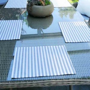 Tischset grau gestreift (beschichtet) 30x40cm