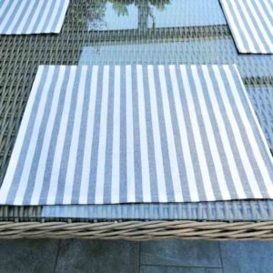 Platzset grau gestreift (beschichtet) 30x40cm