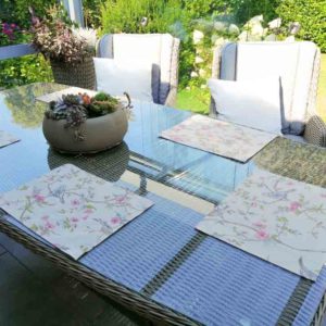 Platzdeckchen abwaschbar mit Vogelmotiv