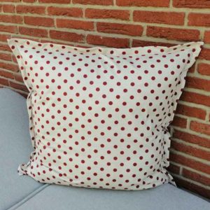 Wetterfeste Kissen für den Garten – Punkte rot 80x80cm