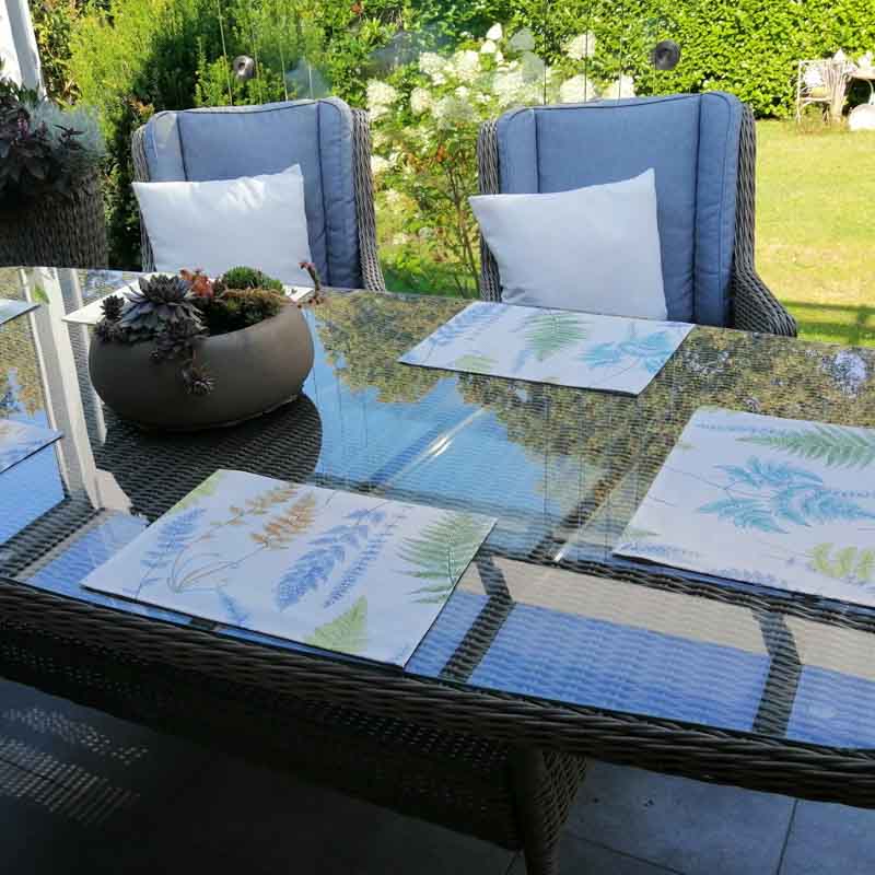 Tischset Farne für drinnen und draußen Tischset Farne für drinnen und draußen