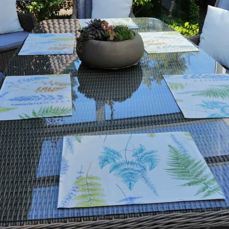 Tischset Farne beschichtet Tischset Farne beschichtet