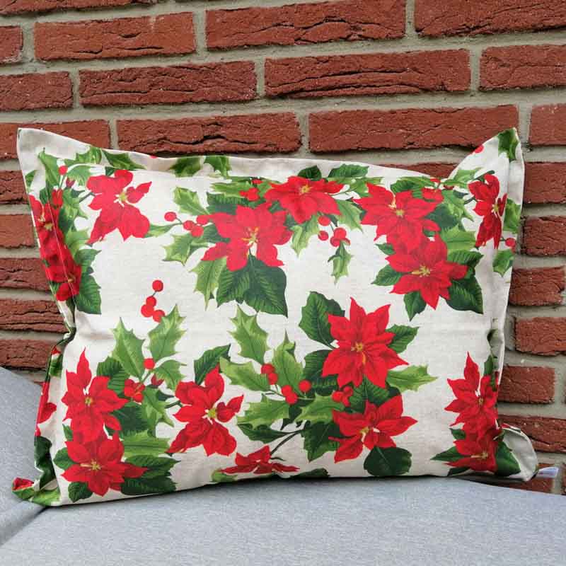 Kissenhülle mit Weihnachtsstern
