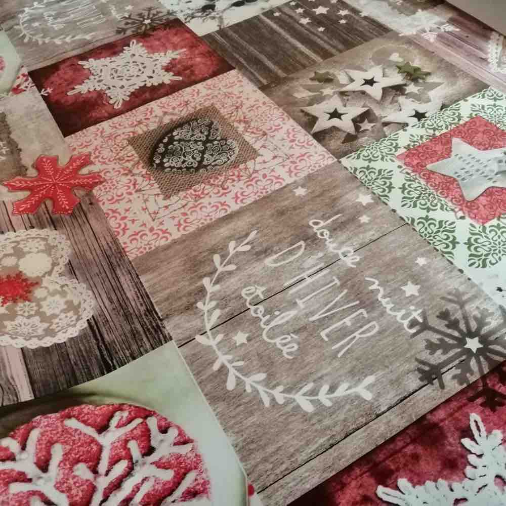 Meterware Herzen & Sterne rot (Wachstuch) Meterware Herzen & Sterne rot (Wachstuch)