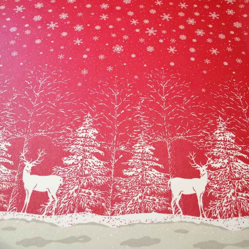 Meterware Hirsch im Schnee (beschichtet) Meterware Hirsch im Schnee (beschichtet)