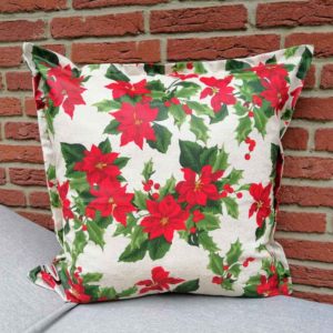 Kissenhülle mit Weihnachtsstern (beschichtet) 50x50cm