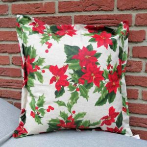 Kissenhülle mit Weihnachtsstern (beschichtet) 60x60cm