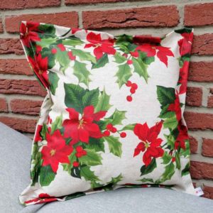 Kissenhülle mit Weihnachtsstern (beschichtet) 40x40cm