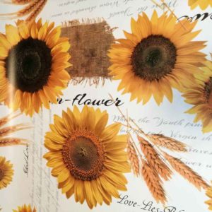 Wachstuch Meterware mit Blumen