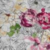 Wachstuch Meterware mit Blumen - Blume Aquarell