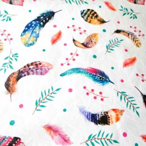 Wachstuch Mitteldecke Ornamente & Muster - Feder