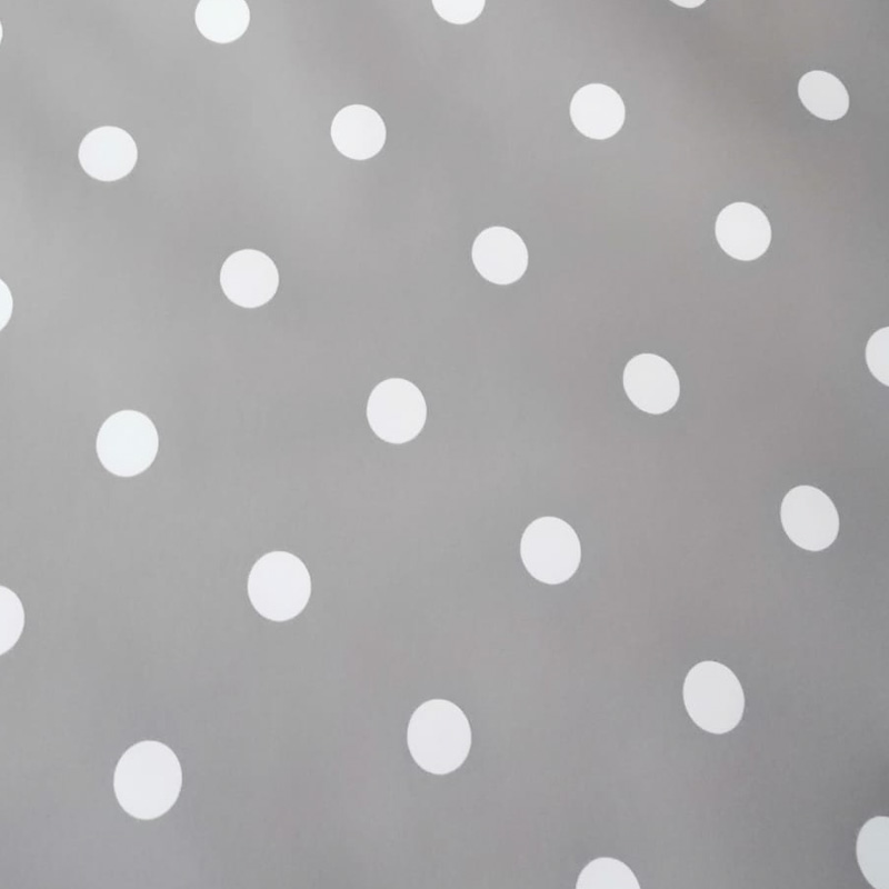 Muster Grau mit weißen Punkten Wachstuch Mitteldecke Ornamente & Muster - Grau mit weißen Punkten