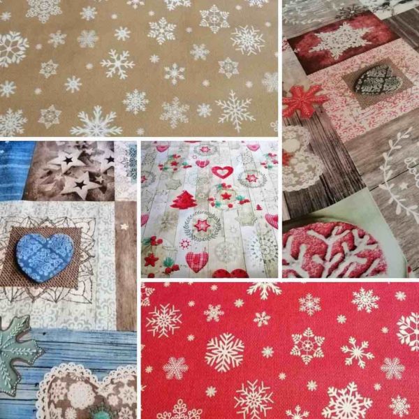 Wachstuch Mitteldecke für Weihnachten