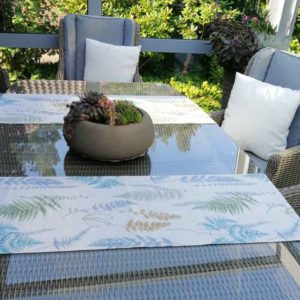 Tischläufer Farne aus beschichteter Baumwolle