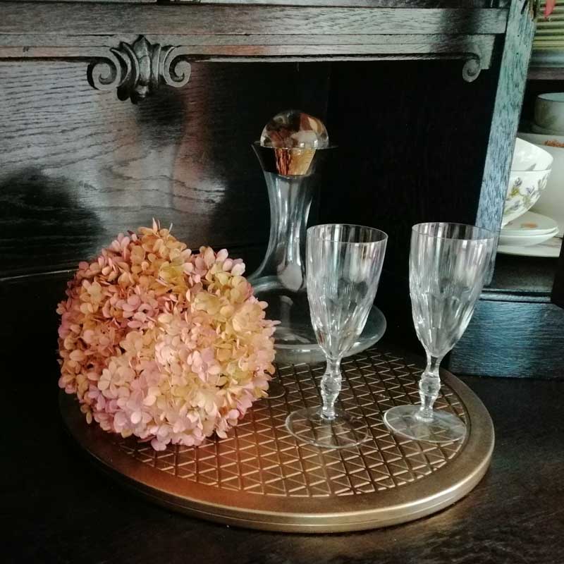 Deko mit Hortensien Gläser