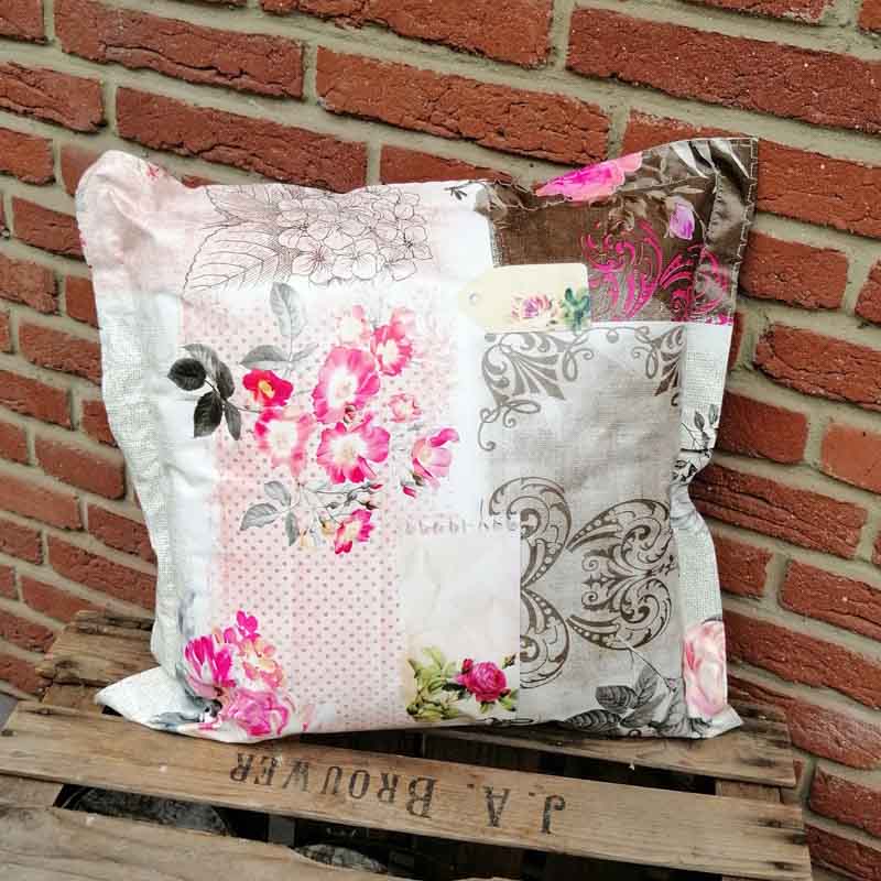 Rose und Hortensie Kissen