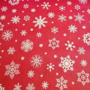 Wachstuch Weihnachten: Sterne rot