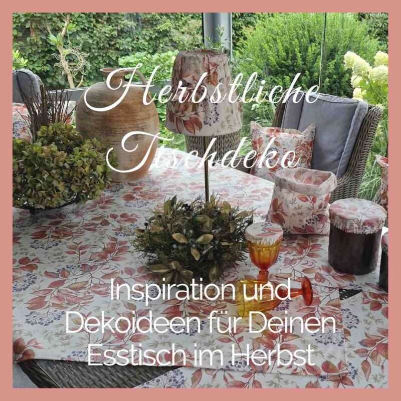 Herbstliche Tischdeko mit Naturmaterialien