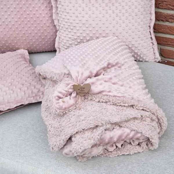 Hochwertige Kuscheldecke rosa