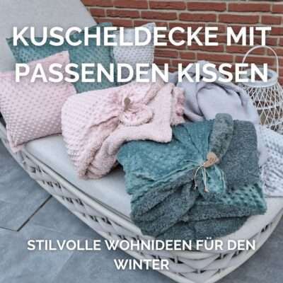 Kuscheldecke mit passenden Kissen Stilvolle Wohnideen für den Winter