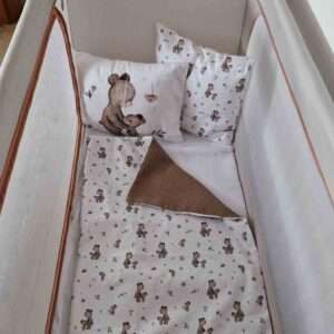 Kinderdecke mit Kissen-Baer Mami und Kind