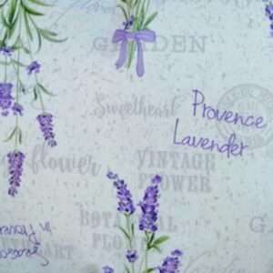 Schleifenkissen aus Wachstuch - Lavendel