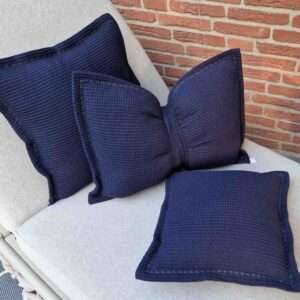 Kuschelkissen aus Waffelstoff Blau alle Kissen