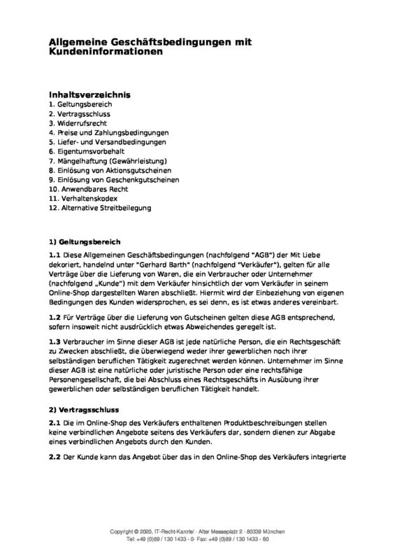 Mit Liebe dekoriert